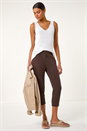 Chocolate Cropped Stretch Denim Jegging, Image 2 of 5