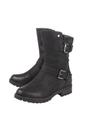 Black Jemima Low Block Heel Biker Boots, Image 4 of 7