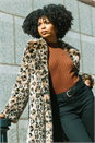 Brown Premium Animal Faux Fur Coat, Image 8 of 8