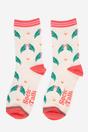 Cream Lovebirds And Hearts Bamboo Socks - Cream, Image 2 of 4