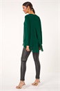 Forest  Ring Front Chiffon Overlay Tunic Top, Image 3 of 5