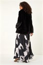 Black Dusk Faux Fur Coat, Image 3 of 7