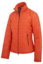Orange Infinity Leather Orange Puffer Quilted Bomber Leather Jacket, Image 2 of 7