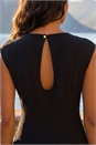 Black Fit & Flare Midi Dress, Image 4 of 4