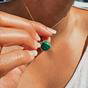 Gold 18ct Gold Vermeil Malachite Necklace, Image 2 of 2