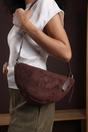 Dark Brown Where's That From Dark Brown 'Cloud' Suede Crossbody Shoulder Bag, Image 2 of 6