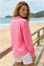 Pink Textured Collared Shirt, Image 3 of 4