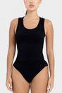 Black Scoop Neck Sculpting Tank Stretch Fit, Image 3 of 5