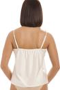 Ivory Camille Lingerie Ivory Satin Feel Lace Trim Camisole, Image 2 of 6