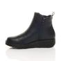 Navy Blue AJVANI Navy Blue Low Wedge Comfort Ankle Chelsea Boots, Image 3 of 6