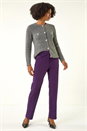 Plum Straight Leg Angela Stretch Trouser, Image 2 of 5
