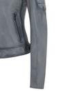Grey Quilted Leather Biker Jacket-Horten, Image 6 of 6