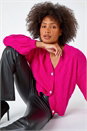 PINK Diamante Button Detail Cardigan, Image 1 of 5