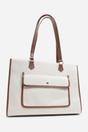 Brown Where's That From Brown Henley Canvas Shoulder Tote Bag, Image 3 of 6