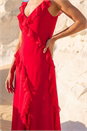 CERISE Dusk Frill Maxi Dress, Image 4 of 4