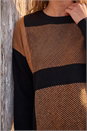 Camel  Colour Block Knit Jumper, Image 4 of 4