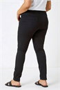 Black Curve Elastic Waist Stretch Denim Jegging, Image 4 of 5