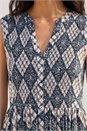 Navy  Petite Button Down Dress, Image 4 of 4