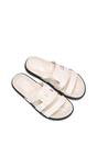 White XY LONDON White 'Aurelia' Flat Slider Sandals With Comfortable Footbed, Image 6 of 6