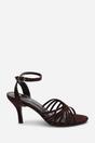 Brown Where's That From Brown 'Cyprus' Multi Cross Over Strap Mid Heels, Image 2 of 5