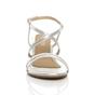 Silver AJVANI Silver Mid Wedge Heel Crossed Straps Sandals, Image 6 of 6
