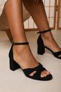 Black Avelia Strappy Block Heel Sandal, Image 6 of 6