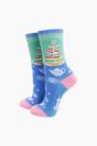 Multi Afternoon High Tea Bamboo Socks, Image 1 of 4