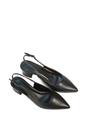 Black XY LONDON Black 'Devon' Court Shoe Block Heels With Slingback, Image 4 of 6