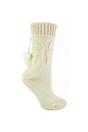 Cream 1 Pack Ladies Warm Alpaca Wool Pom Pom Bed Socks, Image 1 of 5