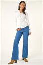 Ivory  Dusk Collared Button Jumper, Image 3 of 7
