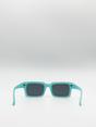 Mint Square Matte Crystal Frame Sunglasses, Image 6 of 6