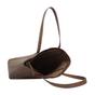 Tan 'LINDA' Smooth Real Leather Unlined Tote Bag, Image 4 of 5