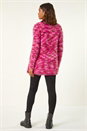 Pink Fluffy Longline Cosy Cardigan, Image 3 of 5