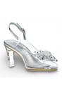 Silver Women’s Crystal Heel Sandals - Mira 01, Image 4 of 7