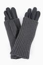 Black Folding Cuff Winter Gloves, Image 1 of 4