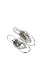 Silver 'Nina' Wedge Heel Sandal Mules With Diamante Thong Strap, Image 6 of 6