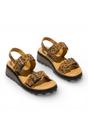 Brown Womens Wedge Buckle Sandals-HEIF558FLY, Image 2 of 5