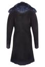 Navy Toscana Sheepskin Suede Trench Coat, Image 4 of 7