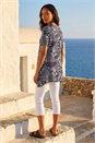 Navy Patchwork Mono Print Tunic Top, Image 3 of 4