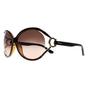 Brown Salvatore Ferragamo Brown Round Dark Brown  Brown Grey Gradient SF600S, Image 2 of 4