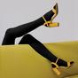 Wine 3 Pair Ladies Coloured Opaque 80 Denier Plain Block Colour Tights, Image 3 of 5