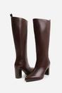 Dark Brown 'Delta' Block Heel Knee High Boots, Image 3 of 4