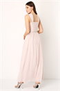 Light Pink Bead Embellished Chiffon Maxi Dress, Image 2 of 5