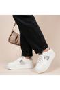Silver Malina Chunky Platform Glitter Detail Trainers, Image 1 of 8