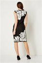 Black Contrast Tapework Dress, Image 3 of 4