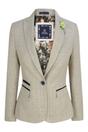 Cream Infinity Leather Cream Women's Tweed Cream Jacket Peaky Blinders, Image 1 of 6