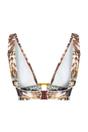 Multi WOVCOR Multi Abstract Print Cut Out Triangle Bikini Top, Image 3 of 4