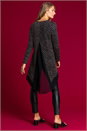 Gold Glitter Wave Dipped Hem Tunic Top, Image 2 of 4