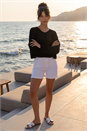 Black Dusk Textured Batwing Top, Image 2 of 4