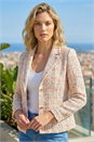 Multi Buttoned Boucle Sequin Jacket, Image 1 of 4